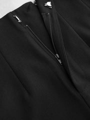 Mid Rise Asymmetrical Tapered Trousers
