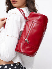 EYELET CYLINDRICAL SHOULDER BAG