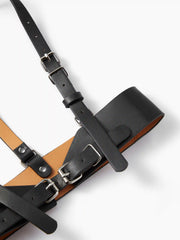 Layered Buckle Harness Belt