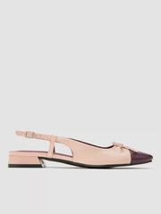 TWO-TONE BOW SLINGBACK MARY JANE FLATS