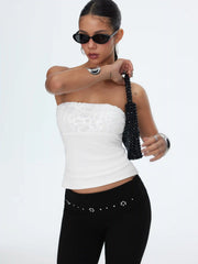 Sequin Bandeau Crop Top