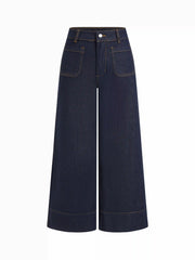 Cider Denim Mid Rise Wide Leg Jeans