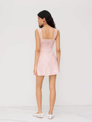 Lace Sweetheart Bowknot Cami Mini Dress