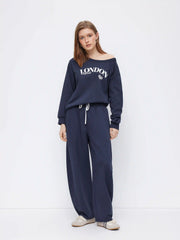 London England Graphic Terry Oversized Sweatshirt