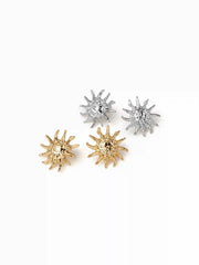 2 PAIRS SUN STUD EARRINGS