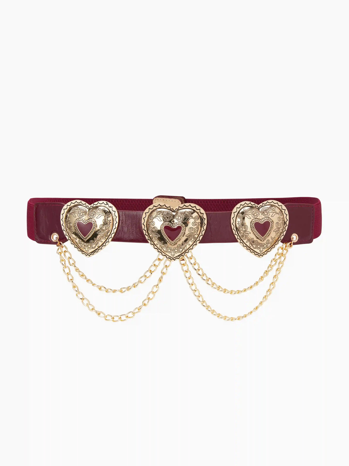 VINTAGE ENGRAVED HEART & CHAIN CORSET BELT