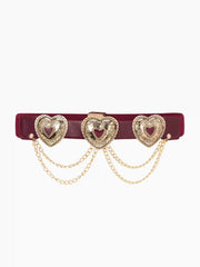 VINTAGE ENGRAVED HEART & CHAIN CORSET BELT