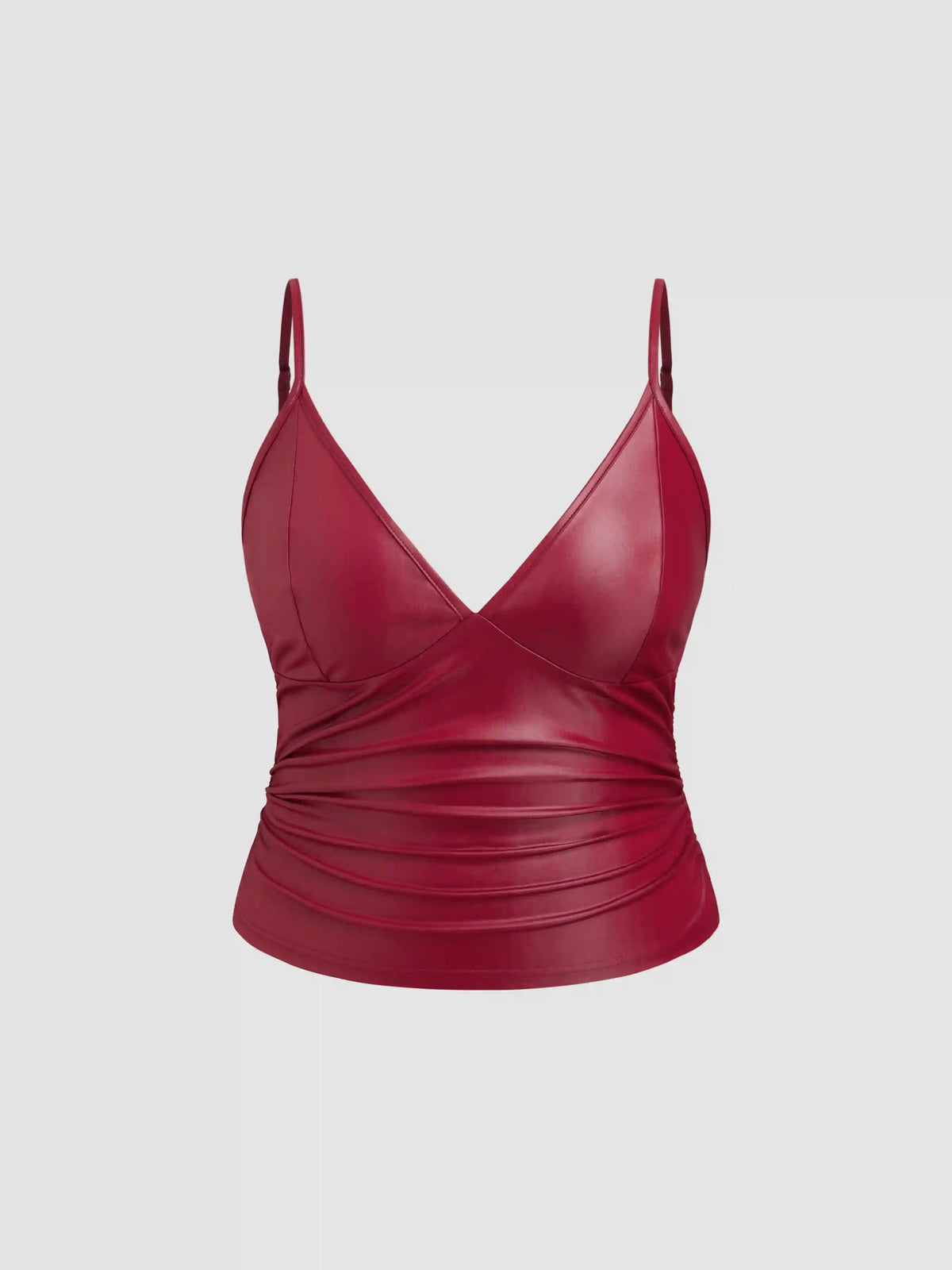 V-Neck Ruched Cami Top Curve & Plus