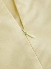 Linen-blend Halter Neckline Ruched A-line Maxi Dress