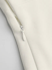 Off-shoulder Short Sleeve Zipper Top