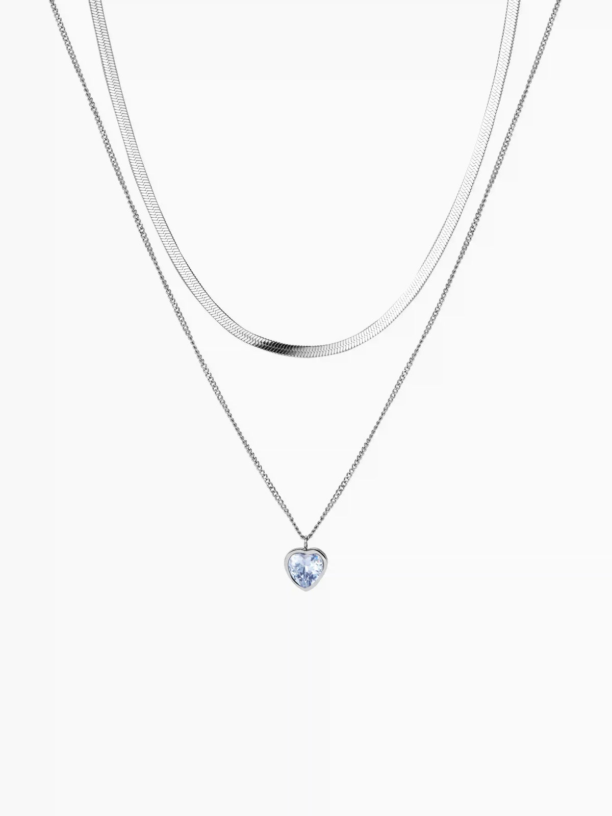HEART LAYERED PENDANT NECKLACE