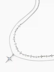 RHINESTONE STAR LAYERED NECKLACE