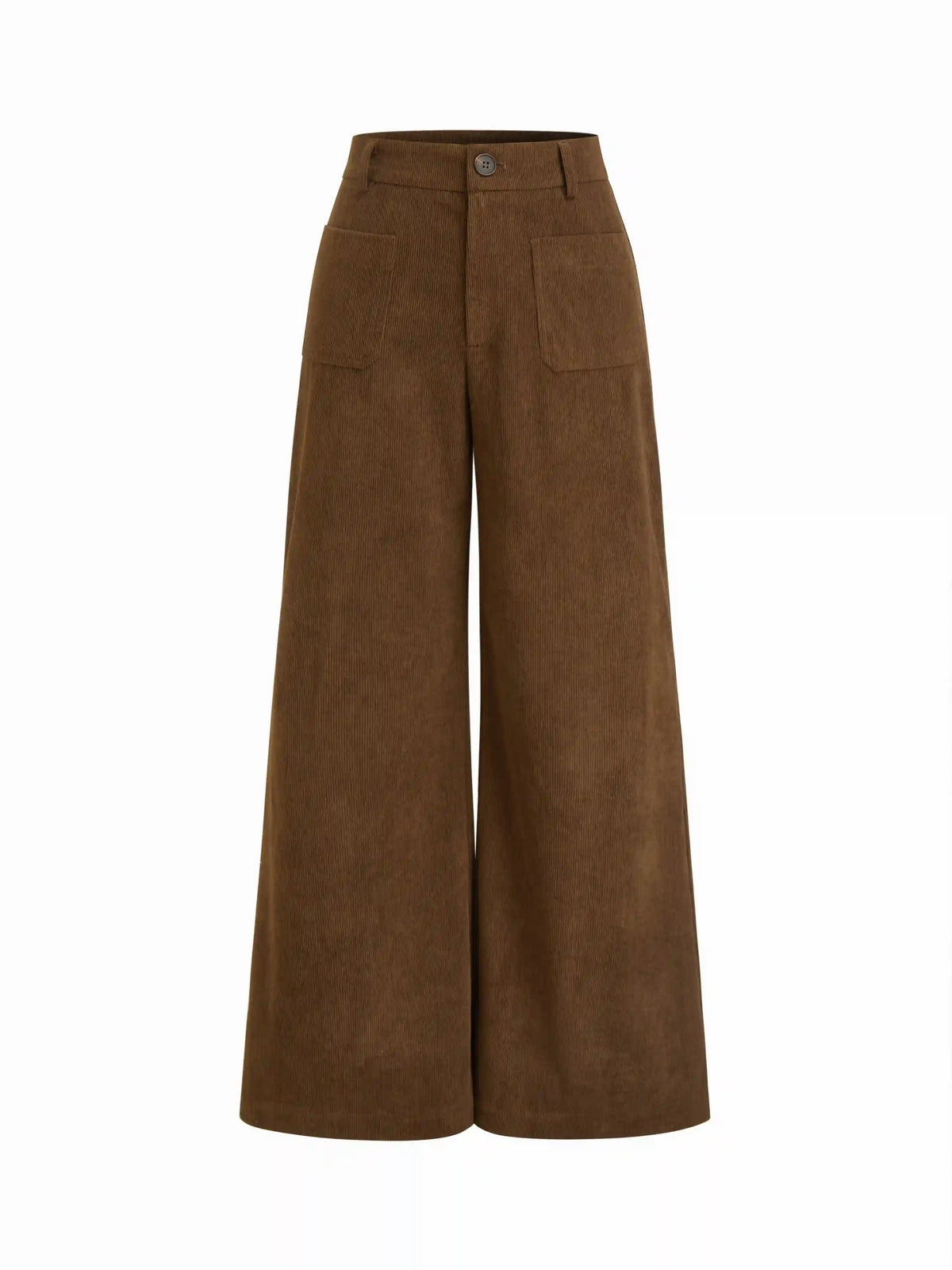 Corduroy Low Rise Wide Leg Trousers