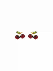 CHERRY STUD EARRINGS