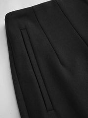 Mid Rise Asymmetrical Tapered Trousers