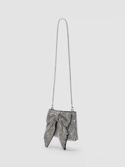 RHINESTONE BOW CLUTCH BAG