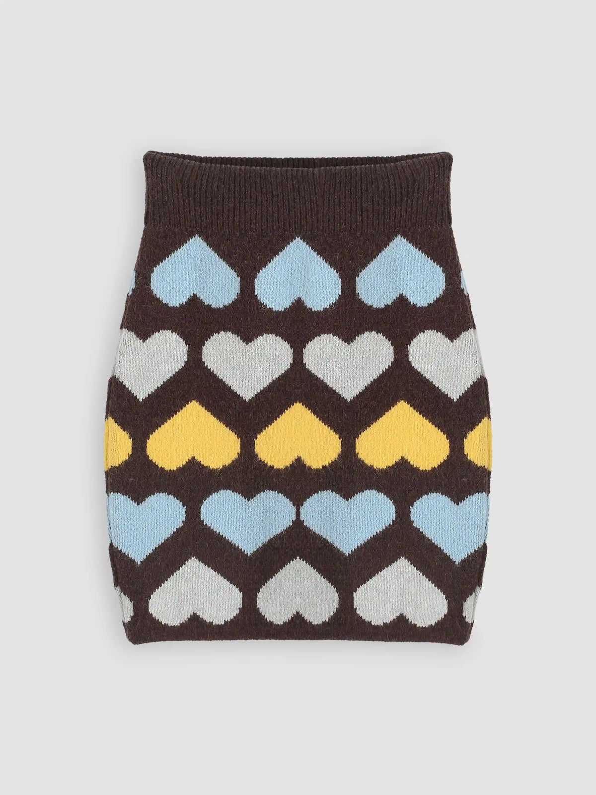 Heart Print Knit Co-ord Skirt