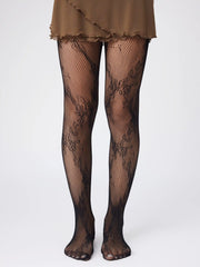 ROSE FISHNET TIGHTS