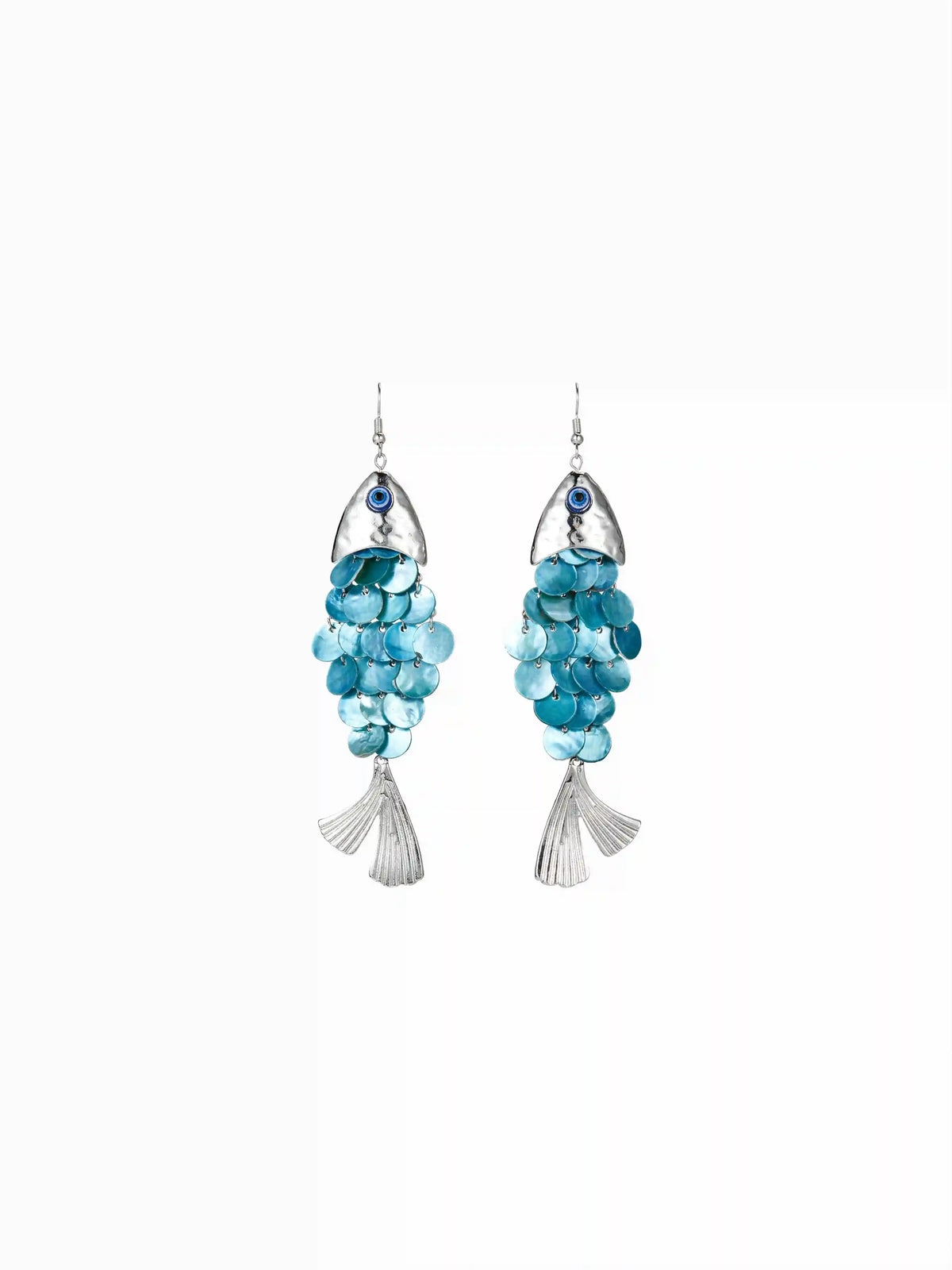 FISH & SEQUIN DROP EARRINGS
