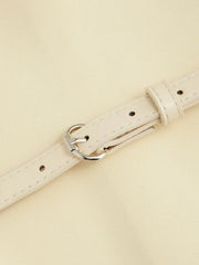Boat Neck Belted Mini Dress