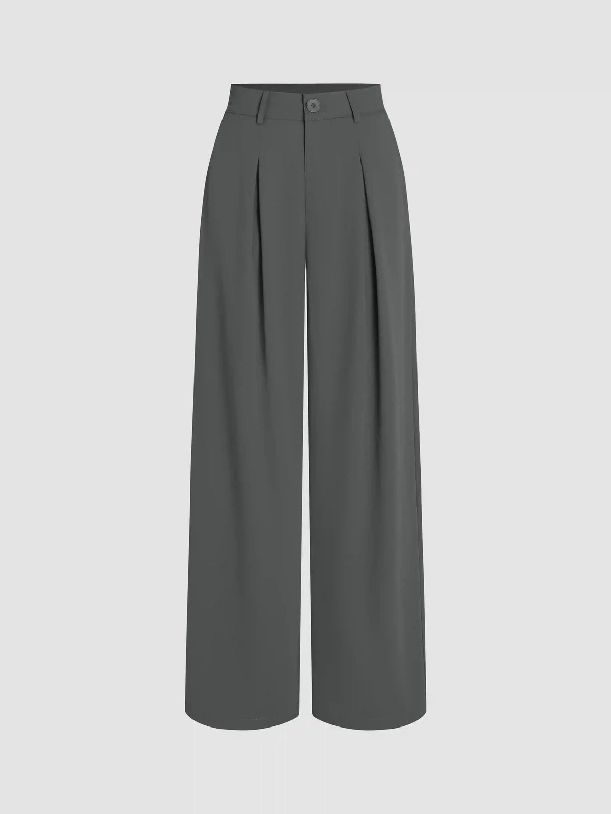 Cropped & Pleated Wide Leg Trousers