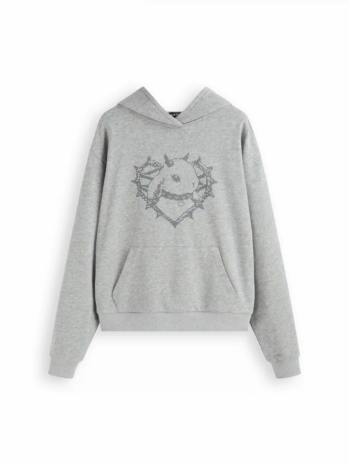 Rabbit Heart Graphic Long Sleeve Hoodie