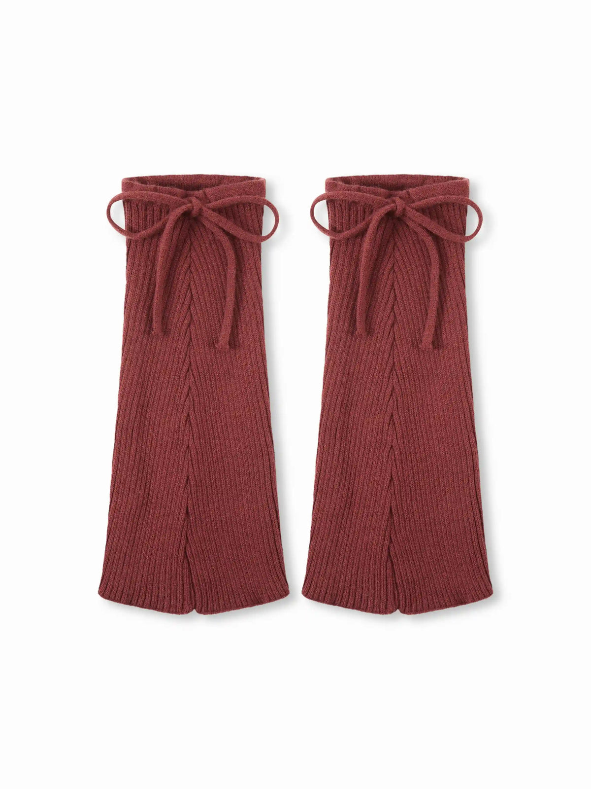 LACE-UP KNITTED LEG WARMERS