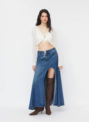 Solid Texture Crop Cardigan