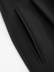Mid Rise Pleated Button Wide Leg Trousers Curve & Plus