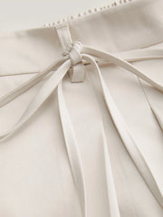 Low Rise Drawstring Barrel-leg Trousers