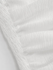 Texture Ruched Tube Wide Leg Jumpsuit