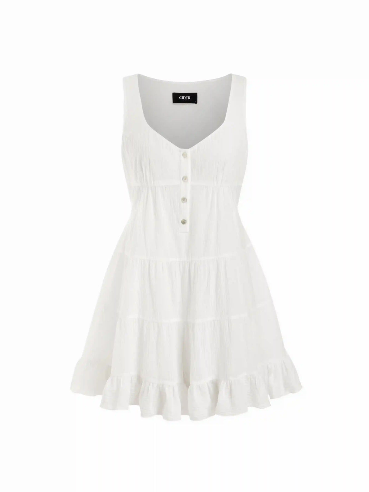 Cotton V-neck Textured Ruffled Mid Rise Oversized Romper
