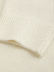 Knit Asymmetrical Neck Oversized Sweater
