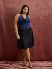 Mesh Rhinestone Halter Neckline Top & Bandeau Top Curve & Plus