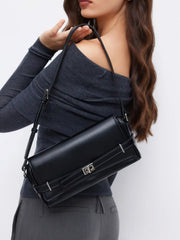 SQUARE BUCKLE SHOULDER BAG