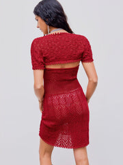 Knitted Tube Mini Dress & Short Sleeve Shrug