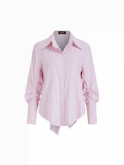 Stripe Leg-of-mutton Sleeve Blouse