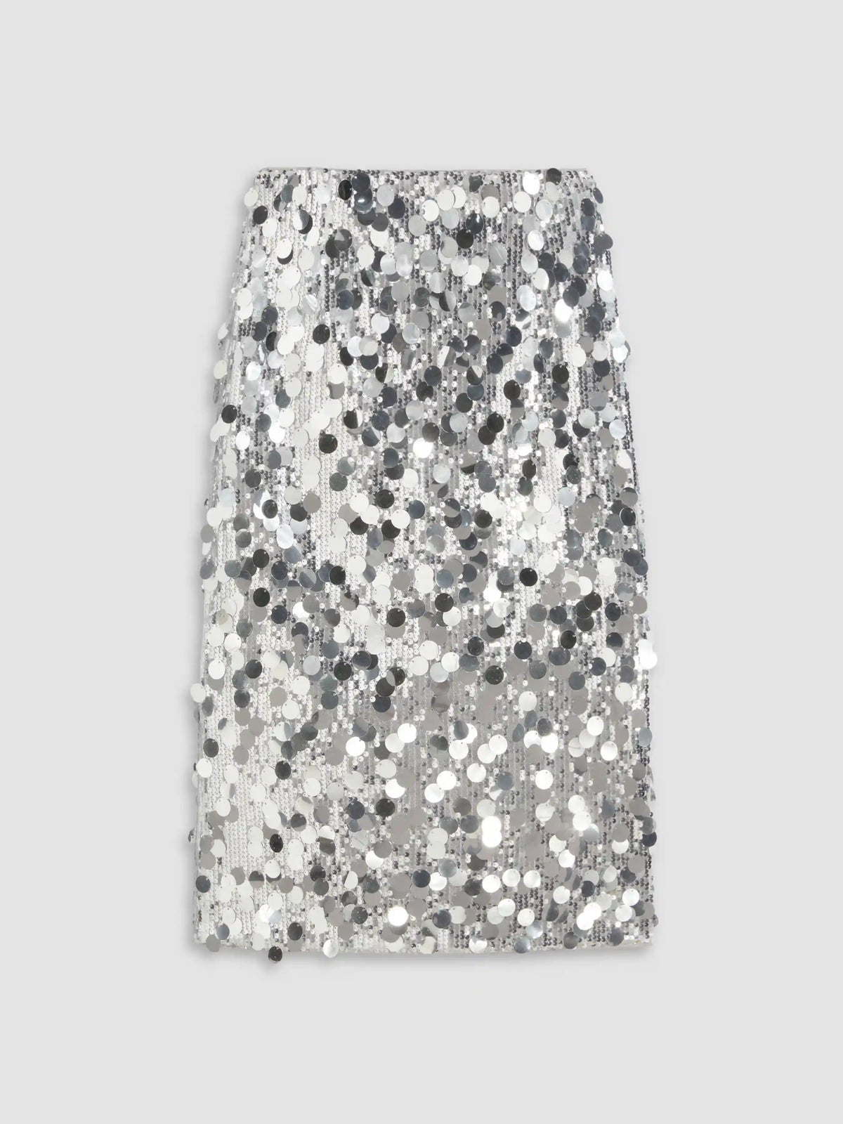 Sequin Mid Waist Split Midi Skirt