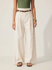 High Rise Linen Trousers