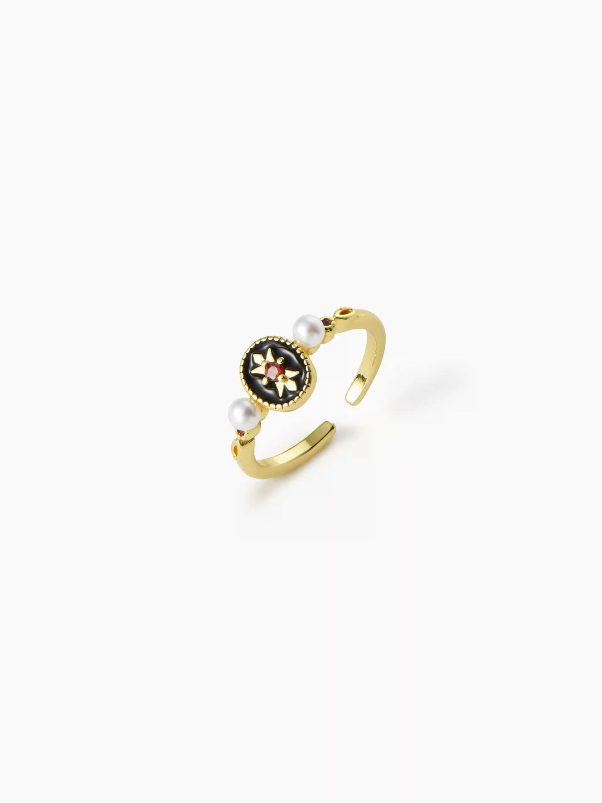 FAUX PEARL OVAL RING