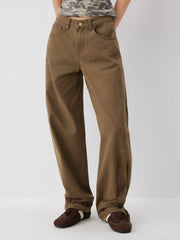 Cider Denim Low Rise Barrel-leg Jeans