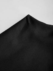 Cotton-blend Stand Collar Ruched Short Sleeve Tee