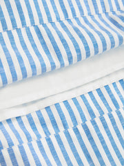 Cotton-blend Mid Rise Striped Flared Maxi Skirt Curve & Plus
