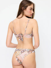 Paisley Sweetheart Metal Shell Detail Bracelet Bikini Set