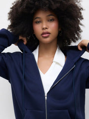 Terry Long Sleeve Zipper Hoodie
