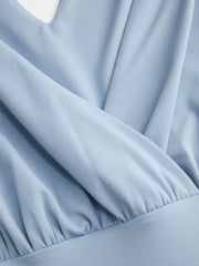 High Stretch V-neck Knotted A-line Maxi Dress Curve & Plus