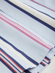 Cotton-blend Striped Square Neck Tank Top