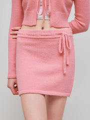 Low Rise Solid Knotted Mini Dress