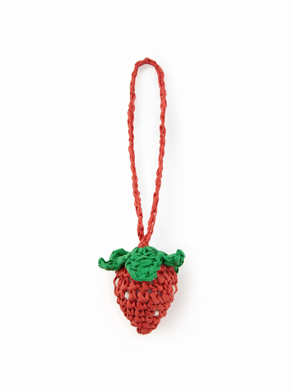 STRAWBERRY KNITTED BAG CHARM