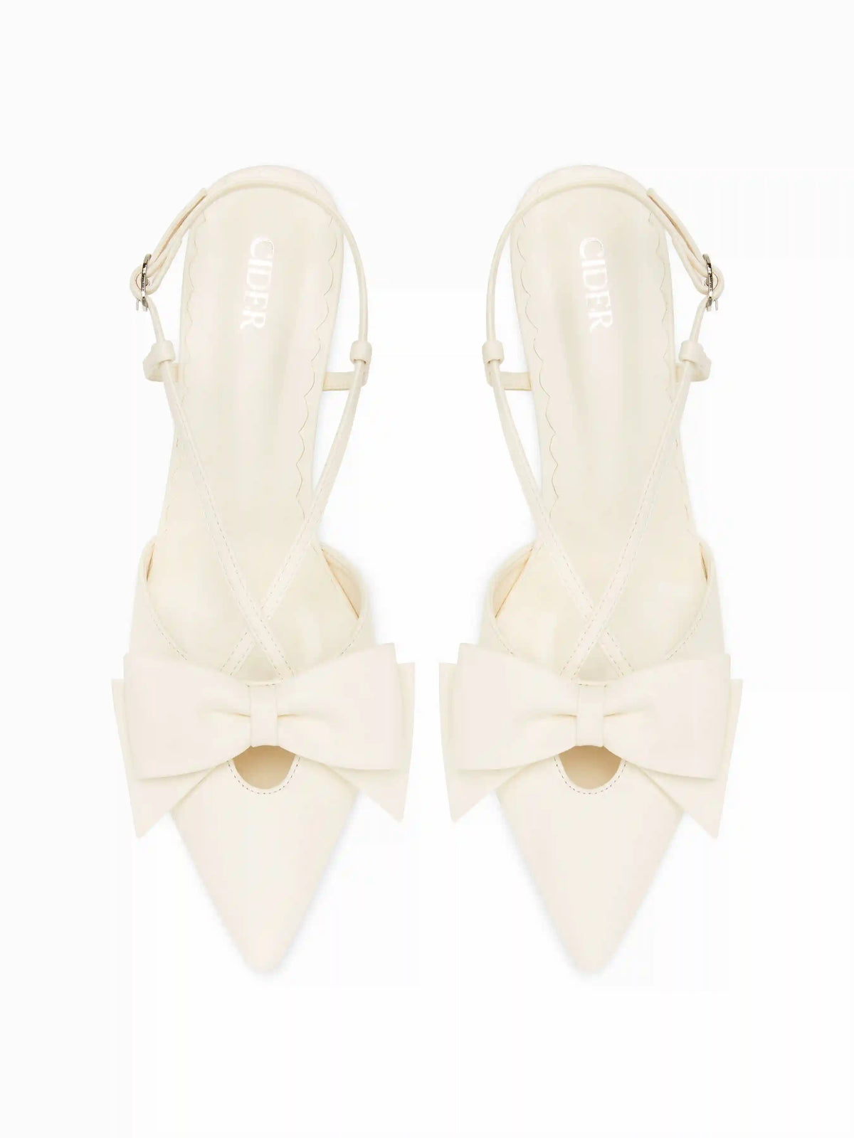 BOWKNOT SLINGBACK CHUNKY HEELS